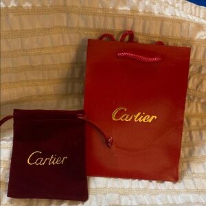 Cartier Red Gift Bag Set with pouch